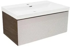 Kúpeľňová skrinka s umývadlom Naturel Monza 79x30x45 cm orech mat MONZA80WNU4, 1 ks