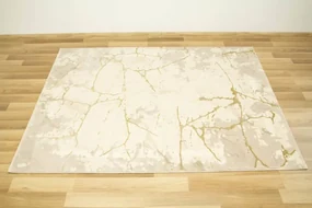 Koberec Allora Plus B919A Marmur Trojuholníky béžový / krémový / zlatý