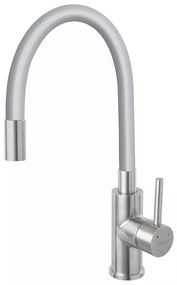 Elastická kuchynská batéria Fitness inox šedá