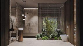 Deante Silia, toaletná WC kefa na postavenie, brúsený bronz, DEA-ADI_C712