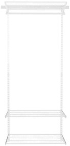 Nástenný regál do šatníka 200x80x40 cm TOPTRACK
