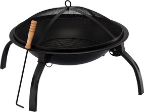 CH Prenosné záhradné oceľové ohnisko s grilom