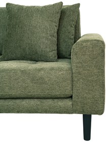 Dizajnová sedačka s otomanom Ansley olivovo-zelená - ľavá