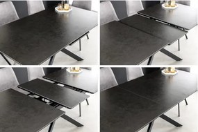 Rozkladací jedálenský stôl Alpine 43845 160/200x90cm Ceramik antracite - Komfort-nábytok