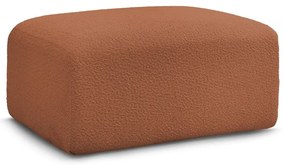 Oranžová podnožka z textílie bouclé Tina – Bobochic Paris