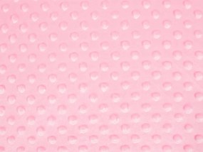 Biante Hrejivé posteľné obliečky Minky 3D bodky MKP-035 Svetlo ružové Predĺžené 140x220 a 70x90 cm