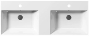 GSI GSI, KUBE X keramické dvojumývadlo 120x47 cm, biela ExtraGlasse, 9425111