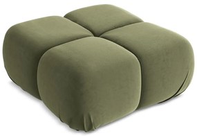 Svetlozelená zamatová modulárna podnožka Lokua – Makamii