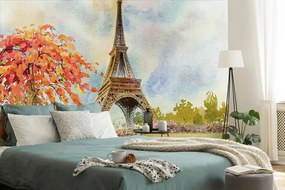 Tapeta Eiffelova veža v pastelových farbách - 450x300