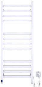Kúpeľňový rebríkový radiátor s termostatom AVANGARD 459W/230V 120,6cm IP44 biely pravostranný