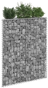 vidaXL Trapézový gabiónový vyvýšený kôš pozinkovaná oceľ 80x20x100 cm