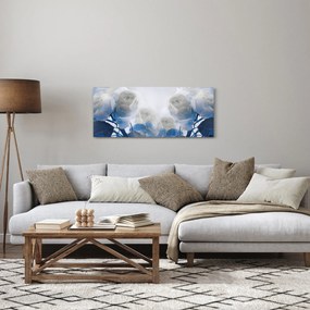 Obraz - Biele ruže (120x50 cm)