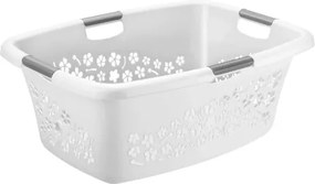 Kôš na bielizeň Flowers 50 l, biely%