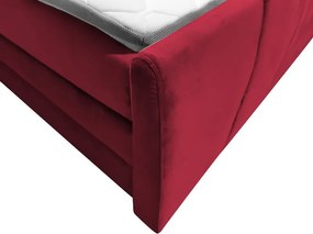 Posteľ boxspring Fresco 180x200 cm, červená látka