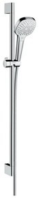 Hansgrohe Croma Select E, sprchová sada Multi EcoSmart 9 l/min so sprchovou tyčou 90 cm, biela/chrómová, HAN-26591400