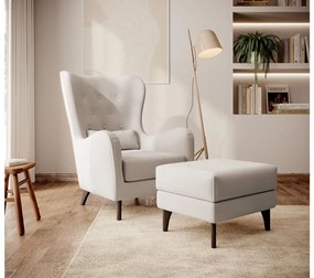 Kreslo Calimero I  (krémová + wenge). Akcia -20%. Vlastná spoľahlivá doprava až k Vám domov. 1099350