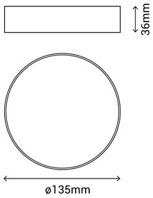 Biele stropné svietidlo SULION Rond, ø 13,5 cm