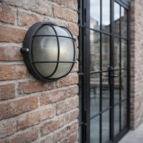 Priemyselná vonkajšia nástenná lampa tmavosivá IP44 - Hanneke