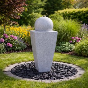 Záhradná fontána BestBerg EF-28 / polyresin / 33 x 33 x 84 cm