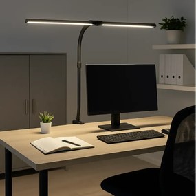 Stolná LED lampa ALVARO, svorka, diaľkový ovládač