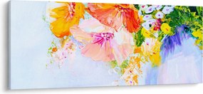 Obraz - Kvety, maľba (120x50 cm)