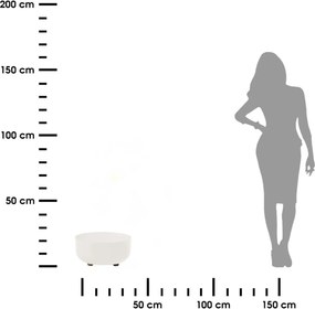 PLASTOVÝ KVETINÁČ TERRA 30X14,5 CM BIELA