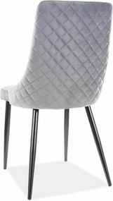 SI Piano B Sametová stolička sivý