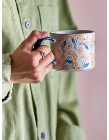 Modrý/béžový hrnček z kameniny 400 ml Myah – Bloomingville