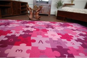 Detský koberec PUZZLE fiolet