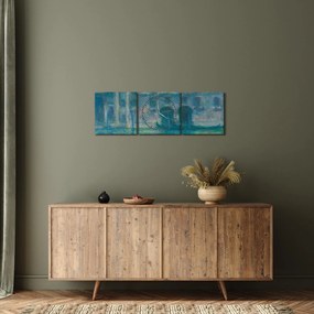 Obraz - Claude Monet, Palazzo da Mula, Venice, reprodukcia (s hodinami) (90x30 cm)