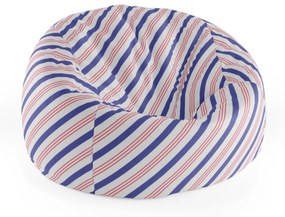 Sablio Sedací vak Cocoon Modro-červené pruhy - 115 x 75 cm x 45 cm