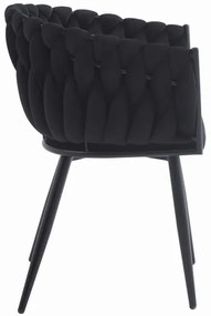 Jedálenská stolička ORION zamatová čierna