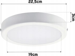 PHILIPS LED okrúhle prisadené svietidlo 19W - 2000lm - 4000K - biele
