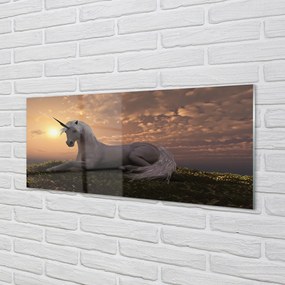 Obraz na akrylátovom skle Unicorn horské slnko 120x60 cm