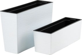 PLASTOVÝ KVETINÁČ BLOOM RIFLO 36X56X20 CM BIELA