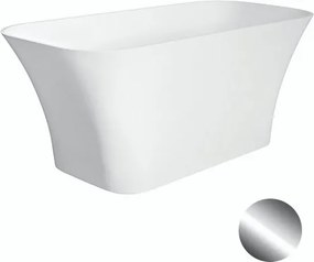 Besco Voľne stojaca vaňa z liateho mramoru Assos 160x70 BESCO-Typ výpuste: Click-Clack štandard, chróm, BESCO-Rozmery: 160x70, BESCO-Farba: Biela