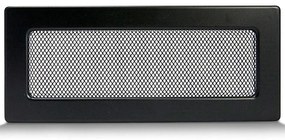 Komínová mriežka čierna bez žalúzií 10.5X25 4F11250D