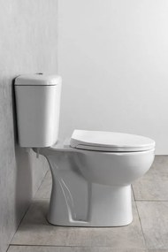 Aqualine MANUEL WC kombi, dvojtlačidlo 3/6l, spodný odpad, biela PS8814