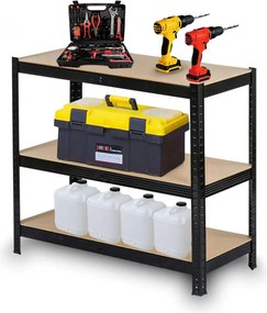 Kovový úložný regál 180 x 90 x 40 cm Humberg HR-813 čierny