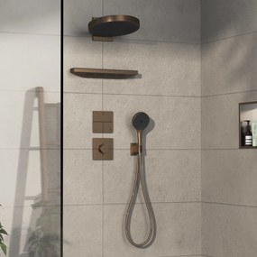 Hansgrohe ShowerSelect Comfort E, termostat pod omietku, kartáčovaný bronz, HAN-15574140