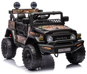 LeanCars Elektrická autíčko Toyota FJ - čierne -4x45W - BATÉRIA - 12V7Ah - 2023