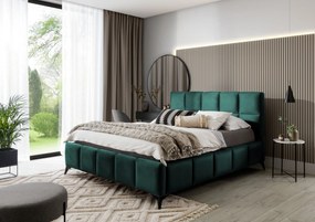 Moderná posteľ Miami, 180x200cm, zelená Nube s úložným priestorom