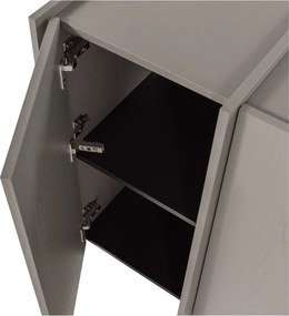 Sivá komoda v dekore jaseňa 200x85x44 cm Brock – WOOOD