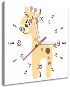 Gario Obraz s hodinami Žirafa Rozmery: 30 x 30 cm