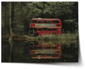Sablio Plagát Červený poschodový autobus - 60x40 cm