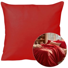 SATÉNOVÁ OBLIEČKA NA VANKÚŠ 029 40X40 CM ČERVENÁ