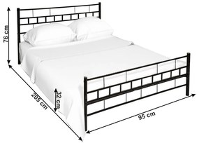 Jednolôžková posteľ 90 cm Timlu (s roštom). Vlastná spoľahlivá doprava až k Vám domov. 1017209