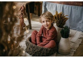 Béžový látkový detský kôš na hračky ø 33x38 cm Mama Mushroom – Lorena Canals