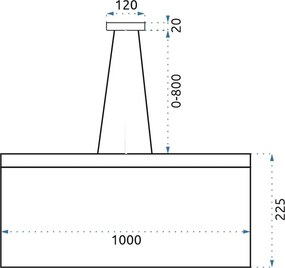 Toolight Toolight, LED závesné svietidlo APP891-CP 2x38W, chrómová, OSW-05041