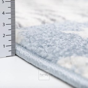 Vzorovaný modrý okrúhly koberec do chlapčenskej izby Šírka: 100 cm | Dĺžka: 100 cm